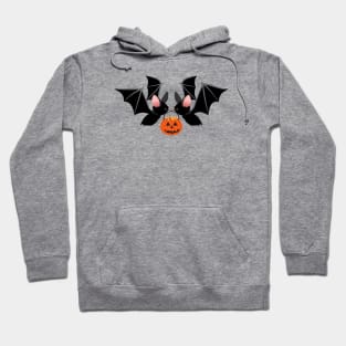 Halloween bats with pumpkin candy buckets Hoodie